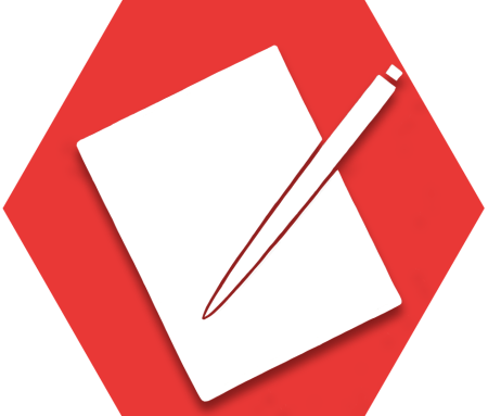 UFT incident reporting Red hexagon with symbol of paper and pen